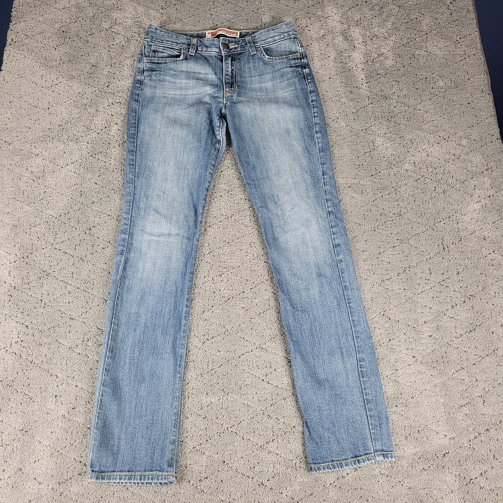 Gap Jeans Womens 4 Blue Curvy Flare Flip Pocket Whisker Medium‎ Wash Stretch
